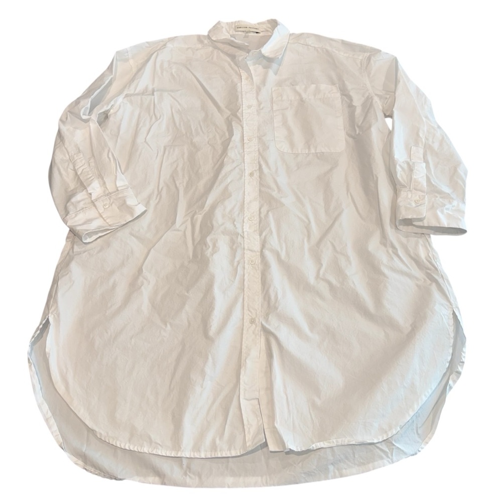 English Factory White Oversized Button-Down Shirt Dress - Picture 5 of 9